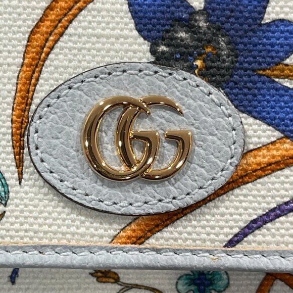 Gucci Flora Limited Edition Long Wallet Blue Multiple Colors (133082) - Picture 3 of 7
